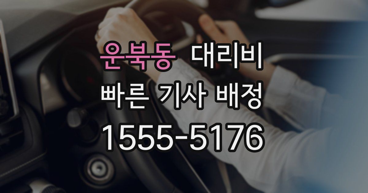 운북동 대리운전 가격
