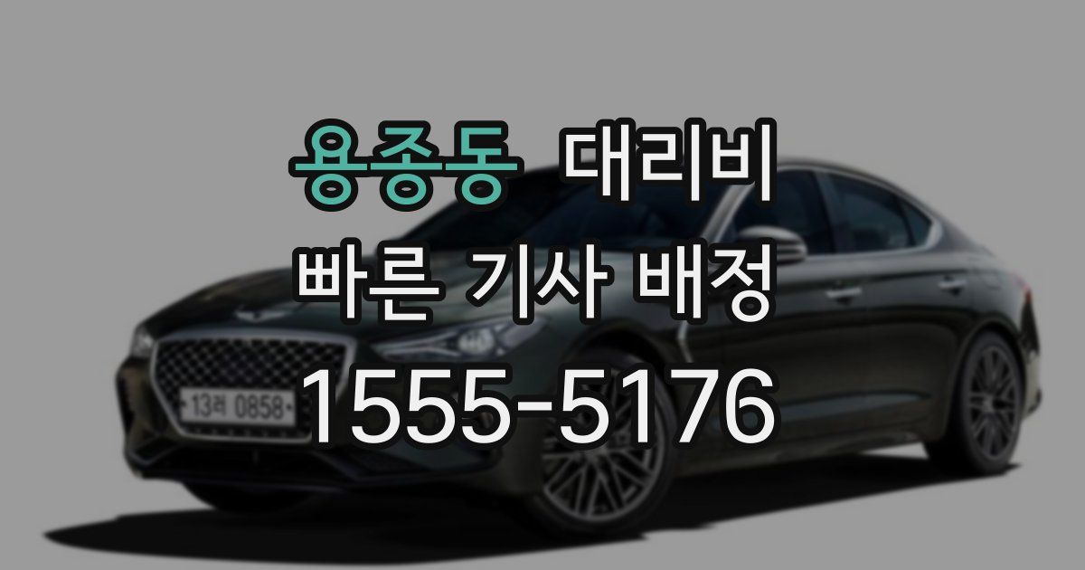 용종동 대리운전 가격