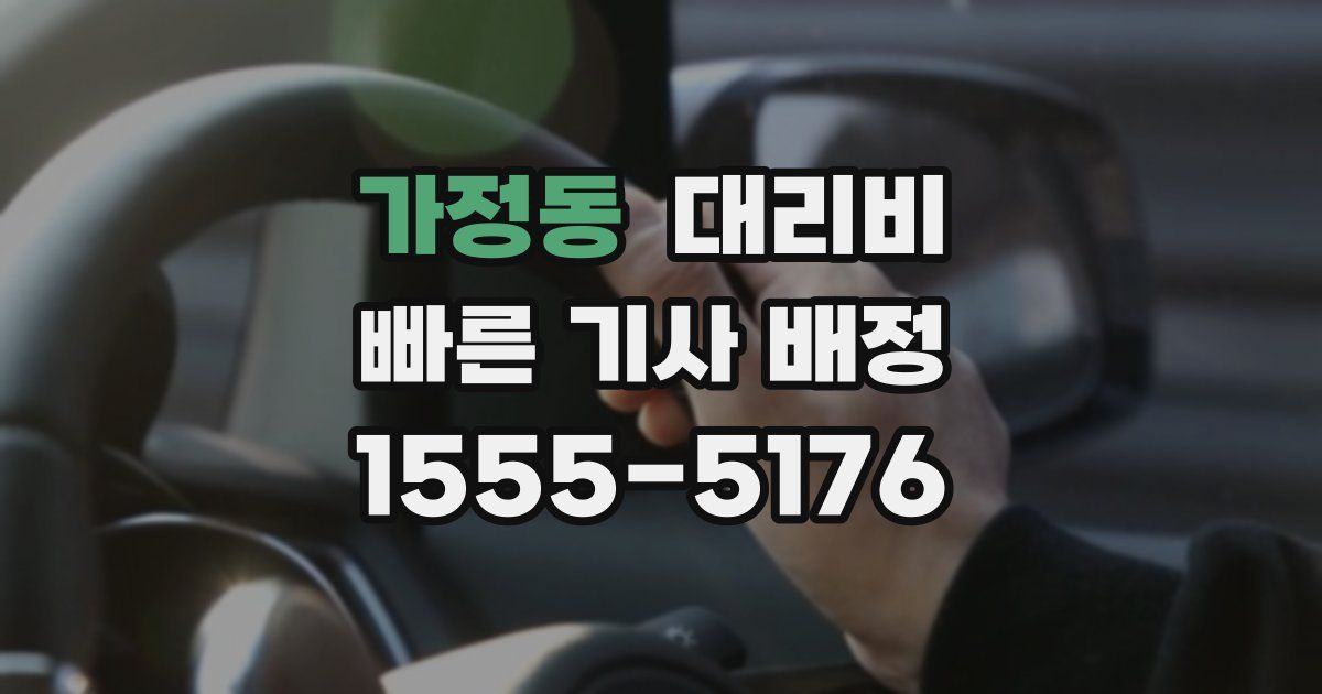 가정동 대리운전 가격