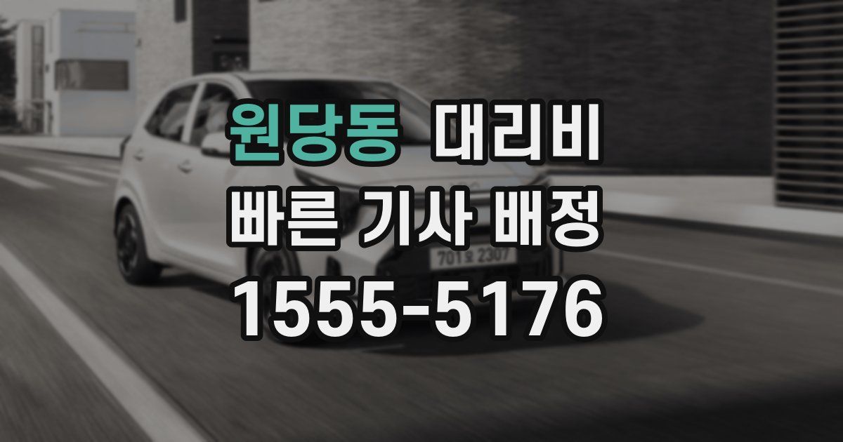 원당동 대리운전 가격