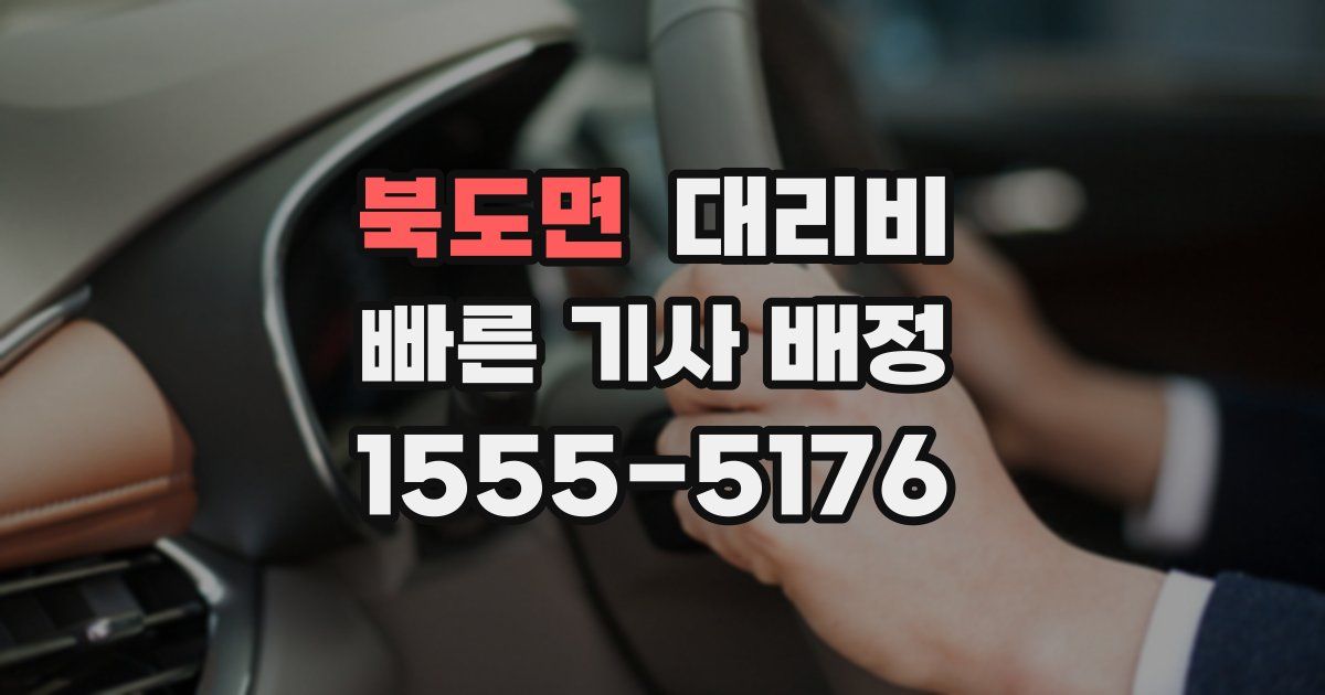 북도면 대리운전 가격