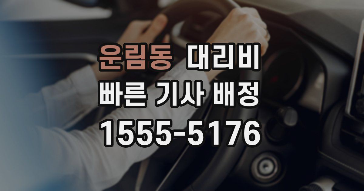 운림동 대리운전 가격