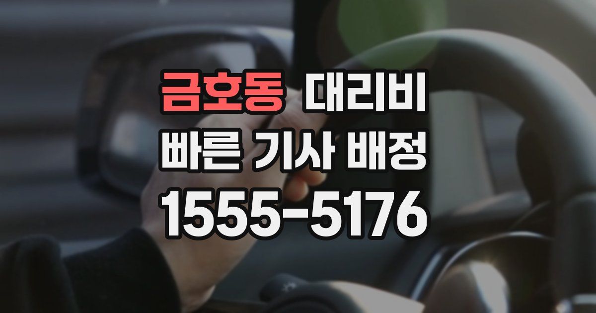 금호동 대리운전 가격