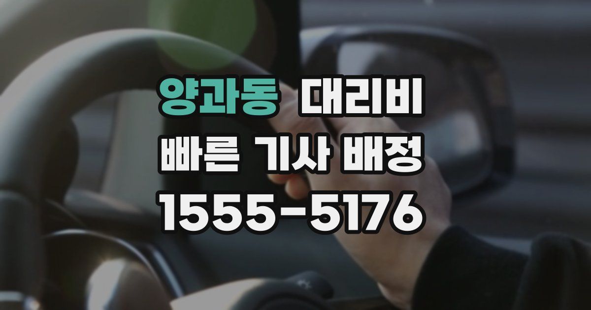 양과동 대리운전 가격