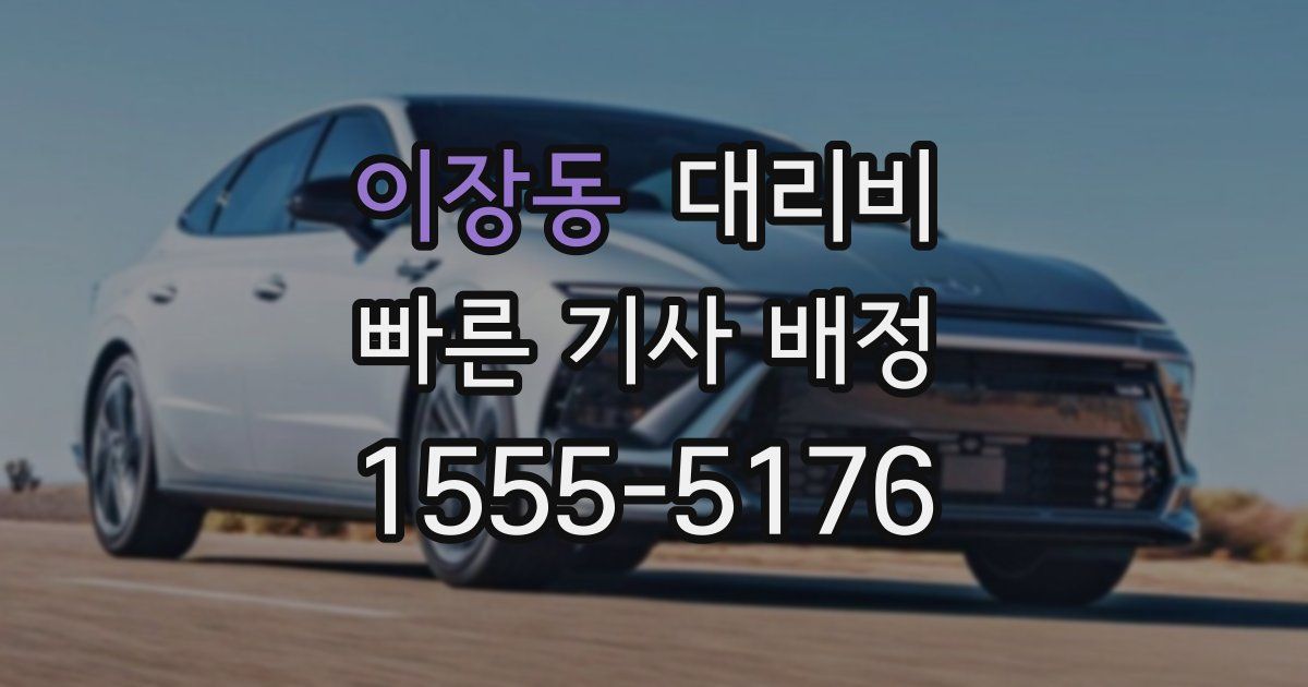 이장동 대리운전 가격