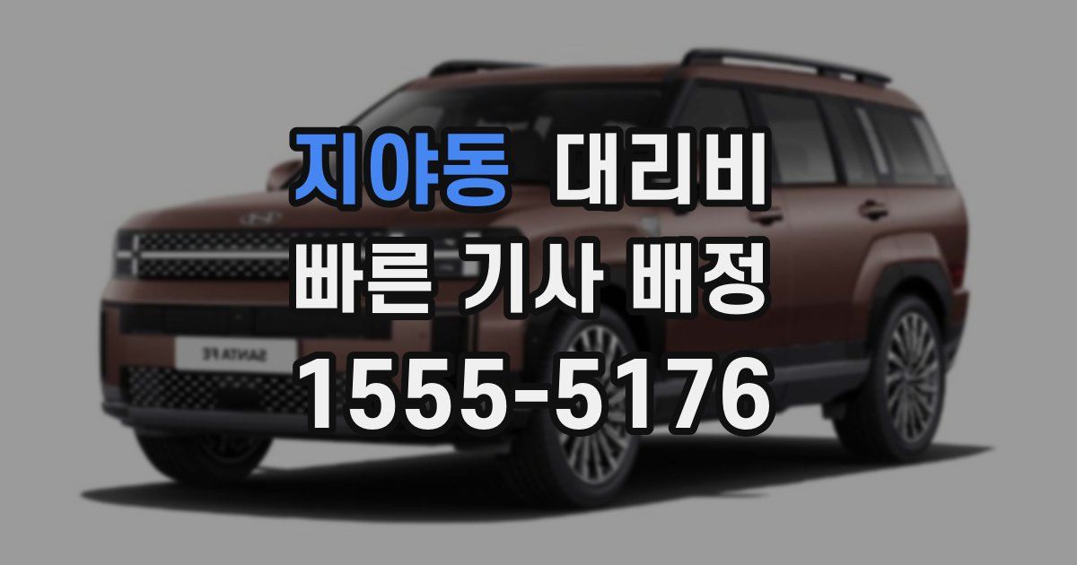 지야동 대리운전 가격