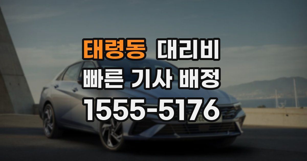 태령동 대리운전 가격