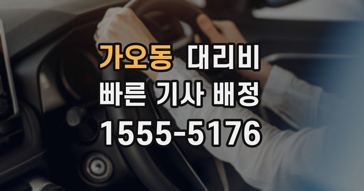 가오동 대리운전 가격