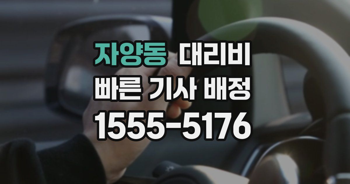 자양동 대리운전 가격