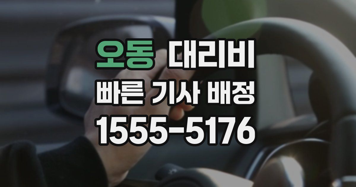 오동 대리운전 가격
