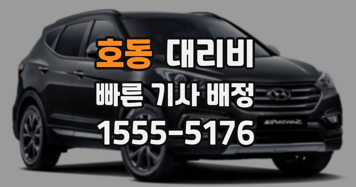 호동 대리운전 가격