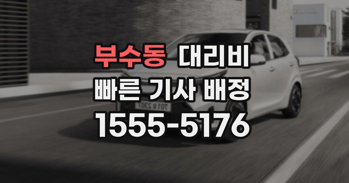 부수동 대리운전 가격