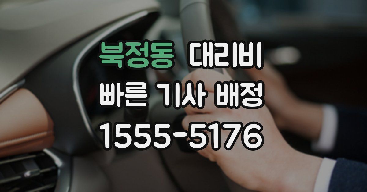 북정동 대리운전 가격