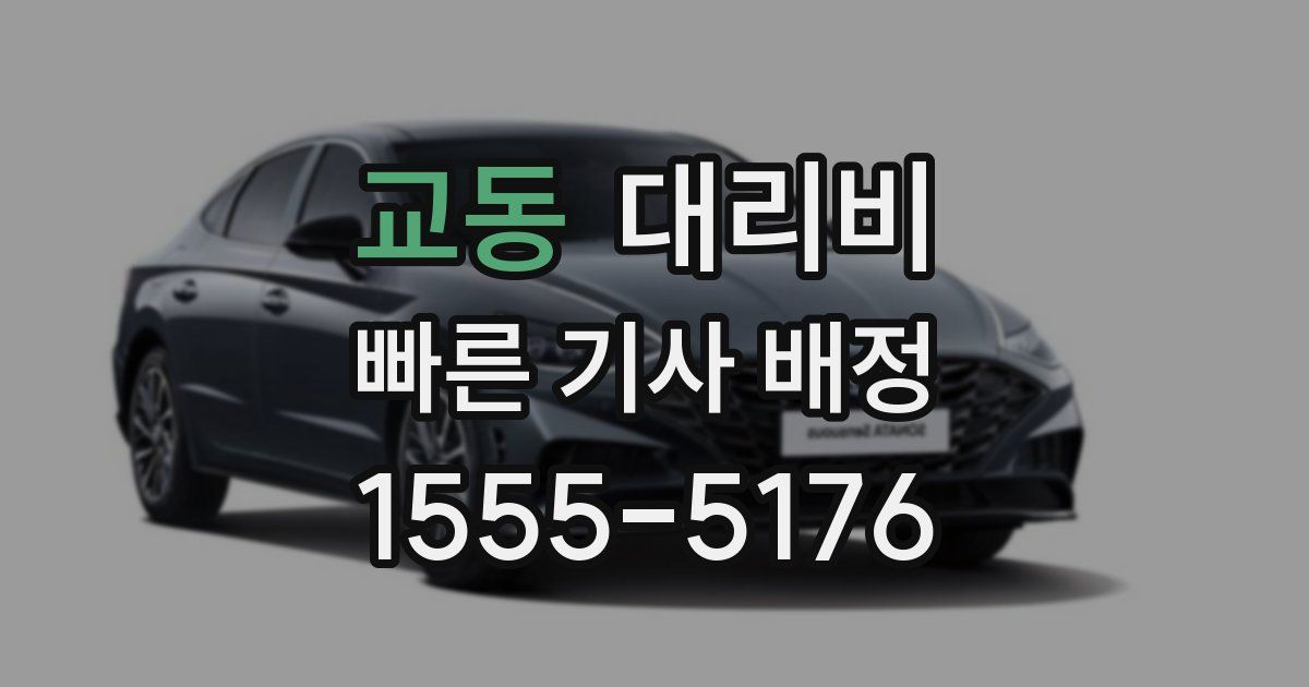 교동 대리운전 가격