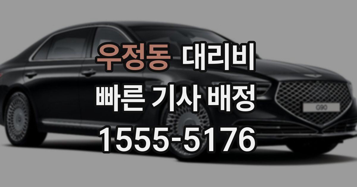우정동 대리운전 가격