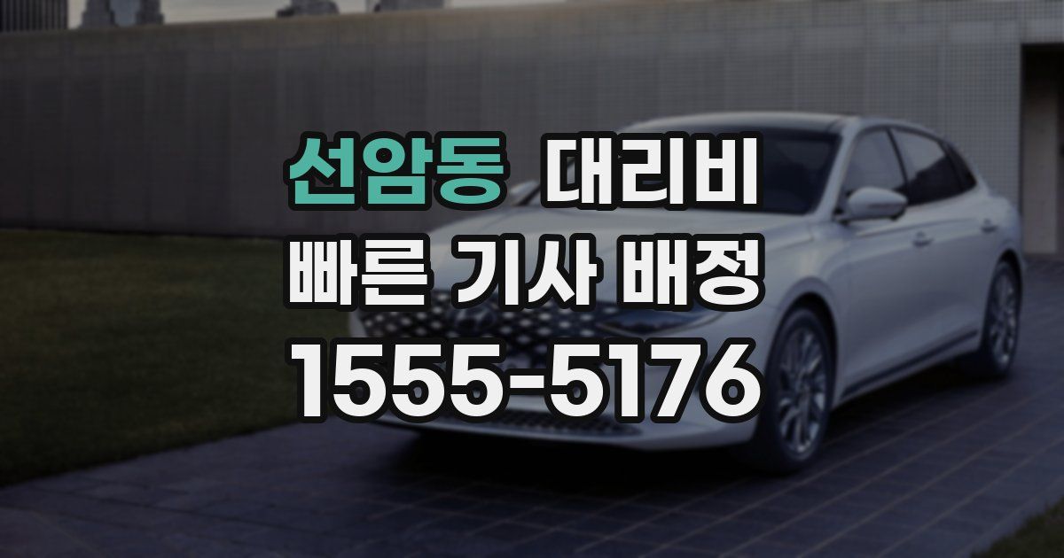 선암동 대리운전 가격