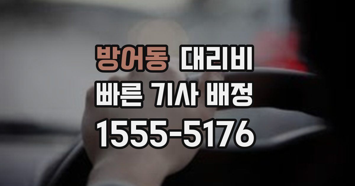 방어동 대리운전 가격