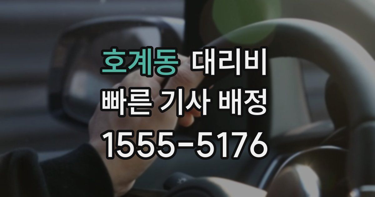 호계동 대리운전 가격