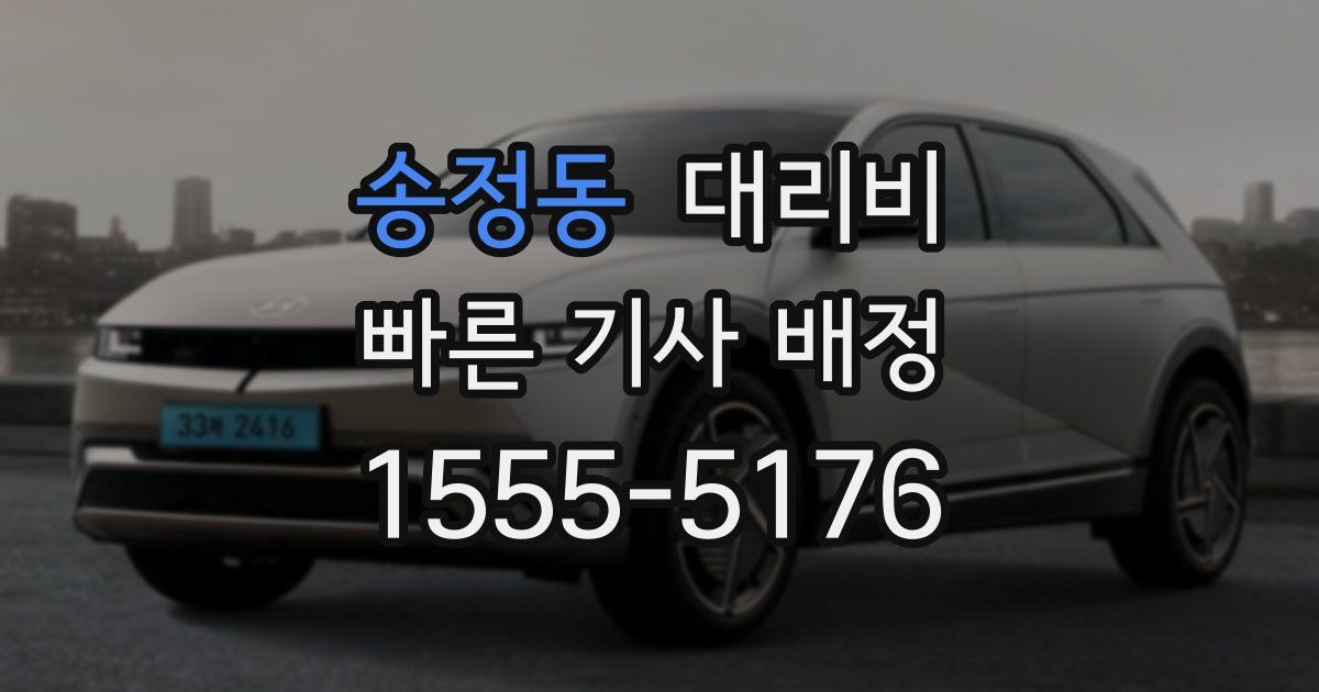 송정동 대리운전 가격