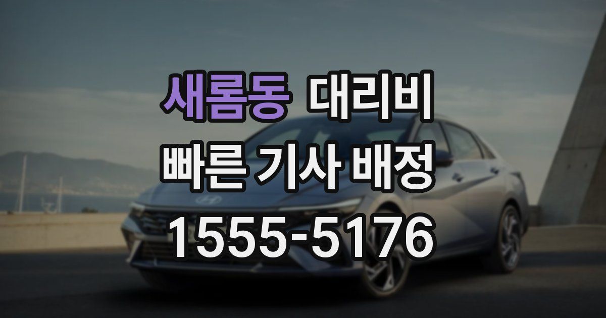 새롬동 대리운전 가격