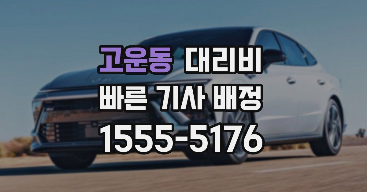 고운동 대리운전 가격