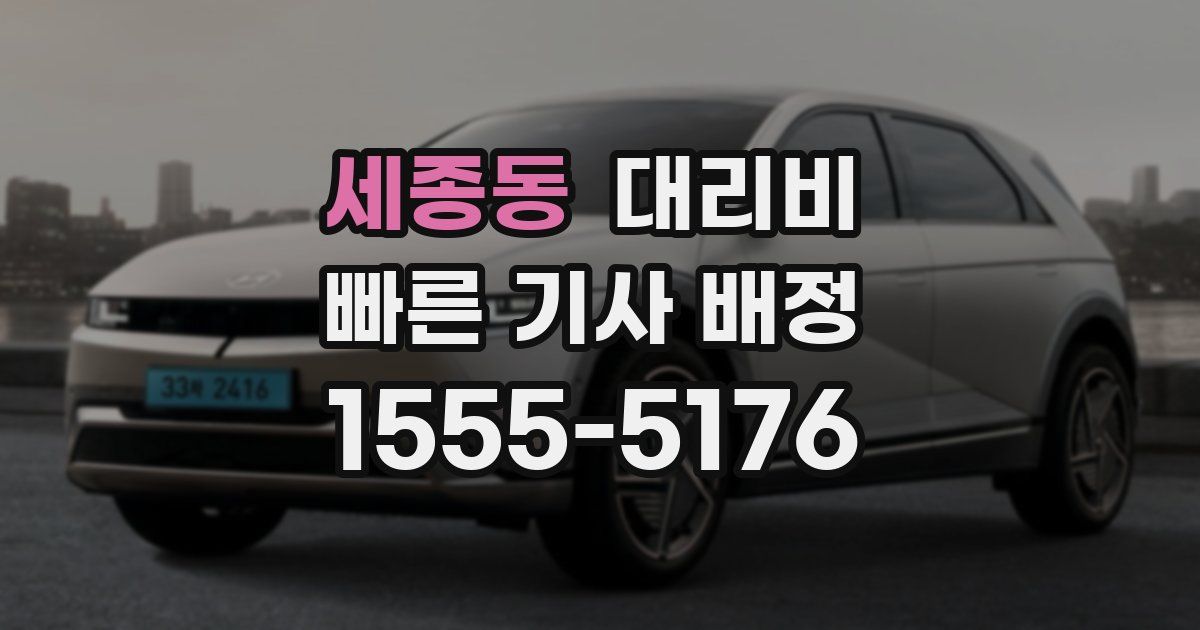 세종동 대리운전 가격