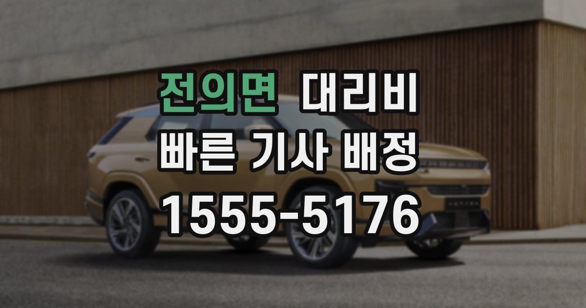 전의면 대리운전 가격