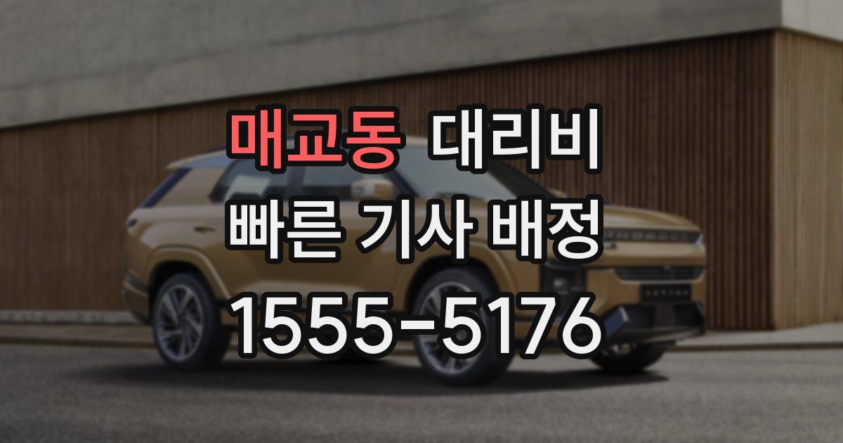 매교동 대리운전 가격