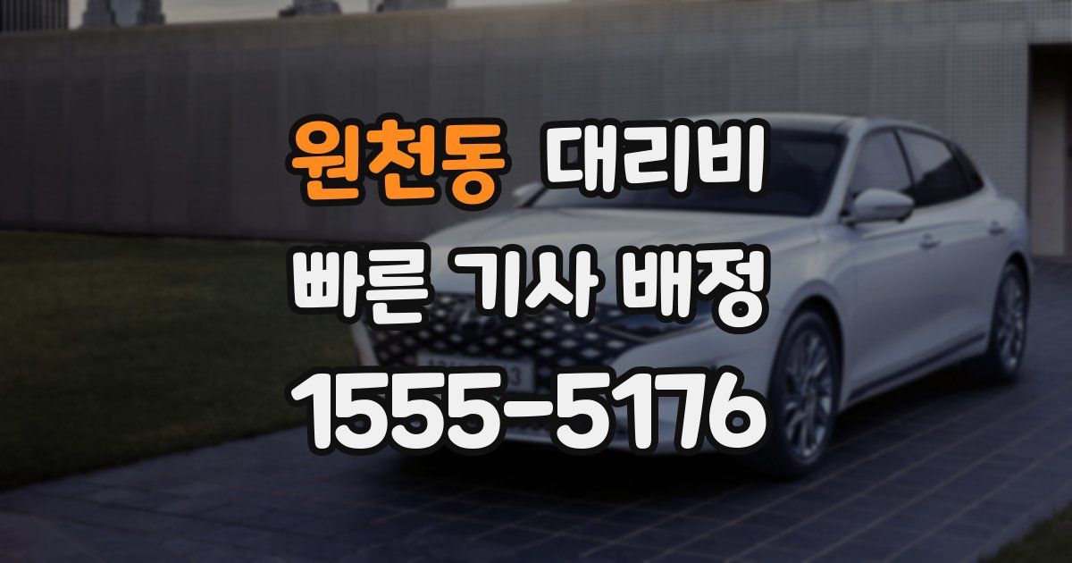 원천동 대리운전 가격