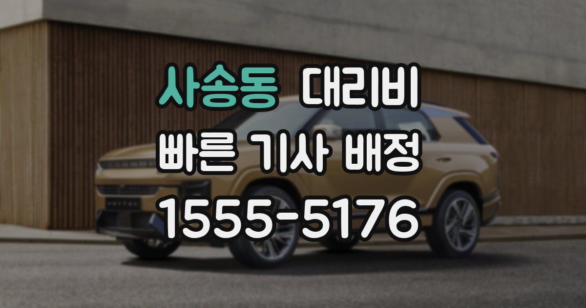 사송동 대리운전 가격