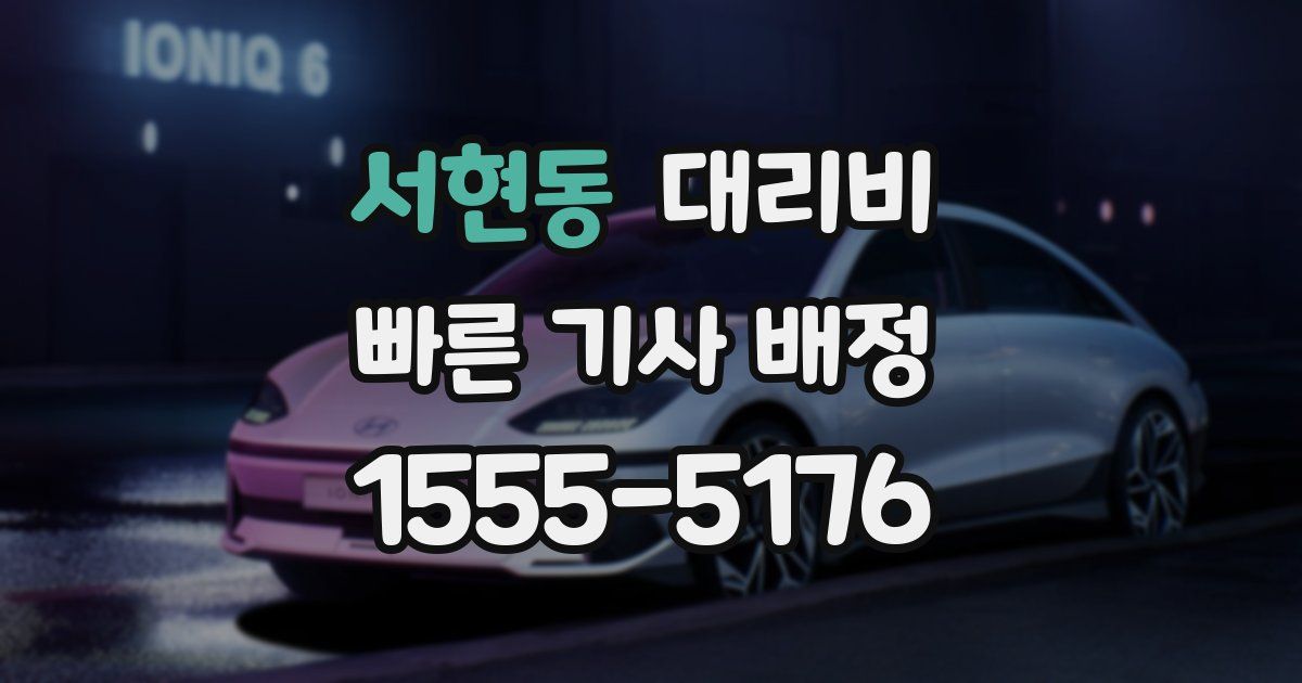 서현동 대리운전 가격