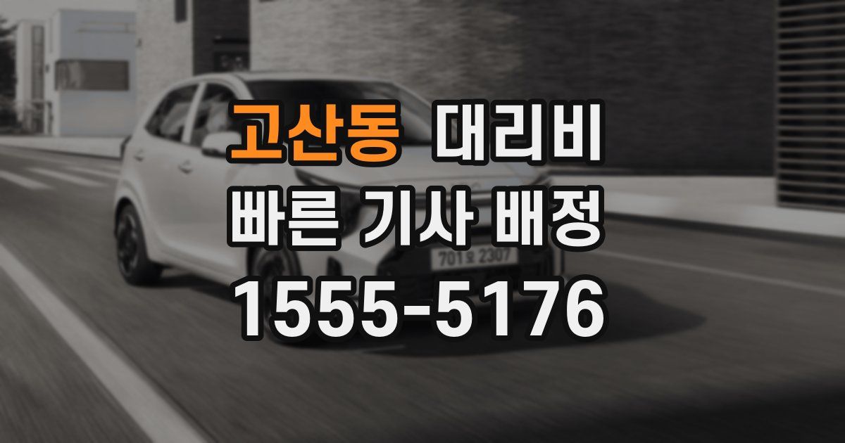고산동 대리운전 가격