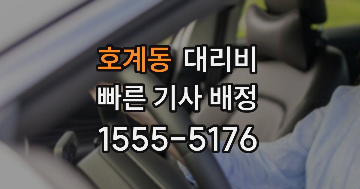 호계동 대리운전 가격