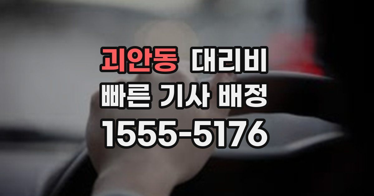 괴안동 대리운전 가격