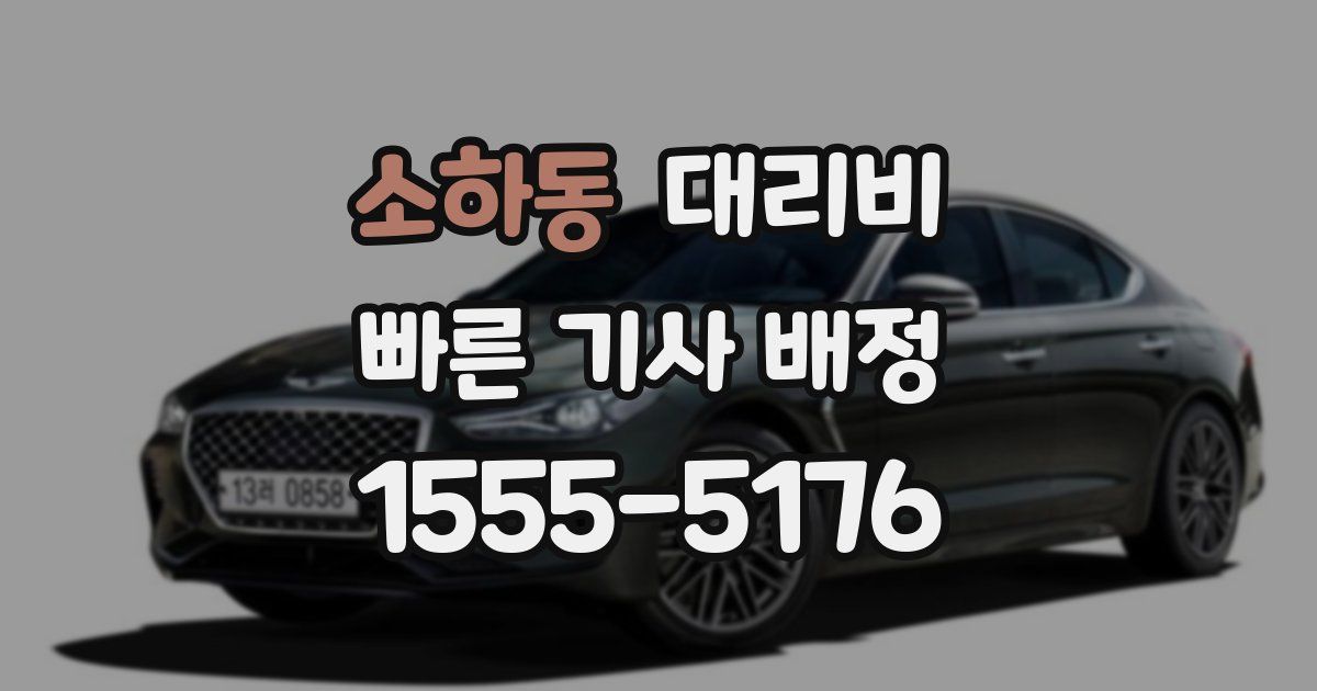 소하동 대리운전 가격