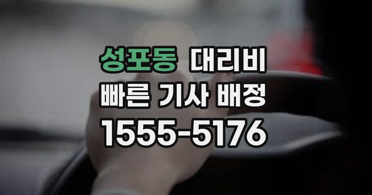 성포동 대리운전 가격