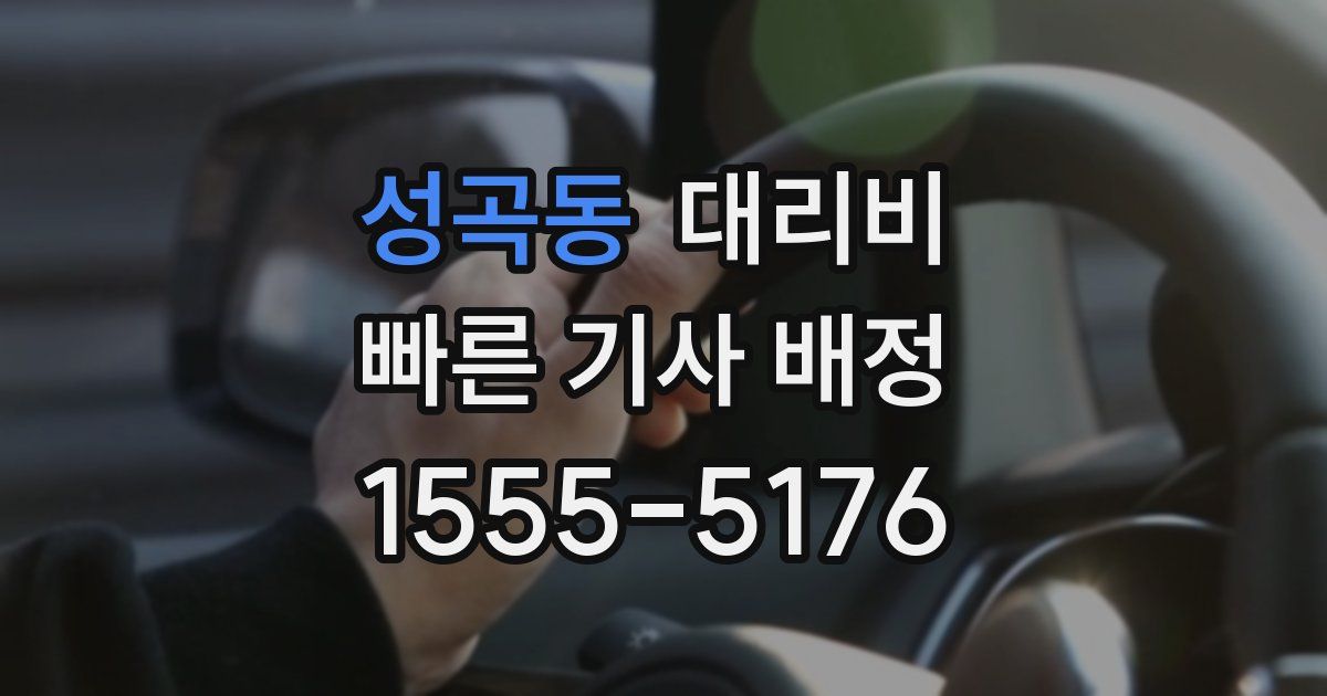 성곡동 대리운전 가격