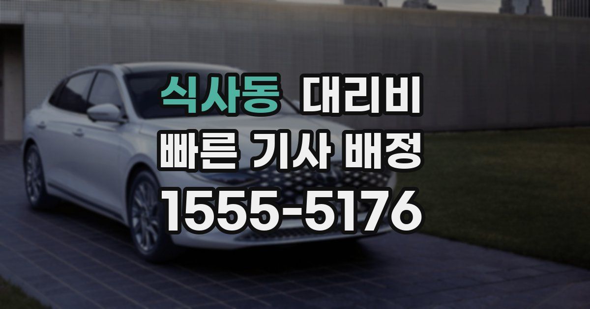 식사동 대리운전 가격