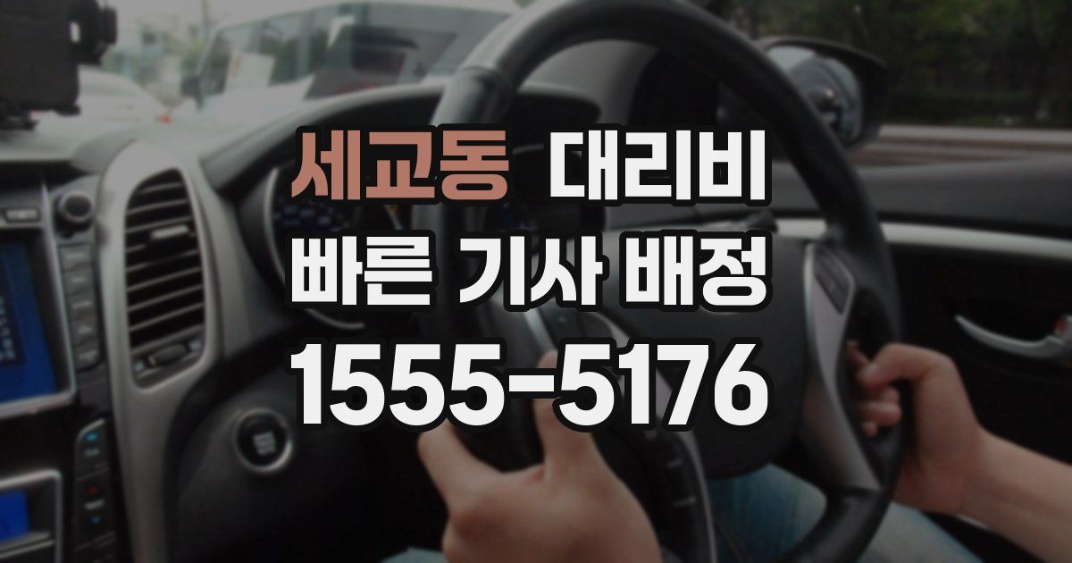 세교동 대리운전 가격