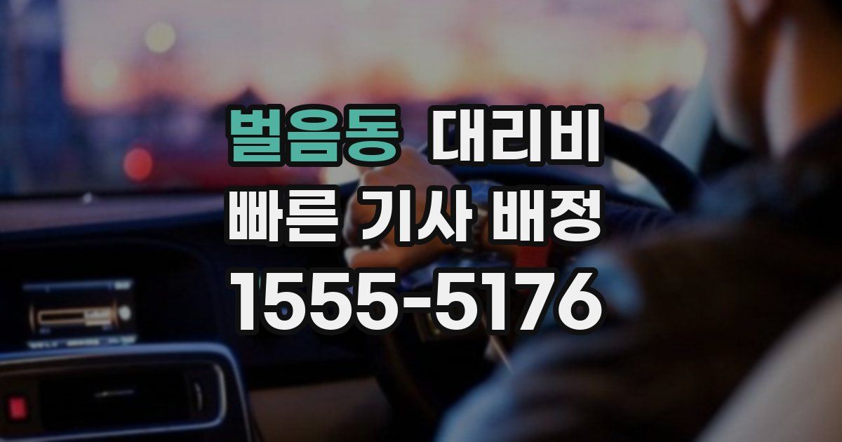 벌음동 대리운전 가격