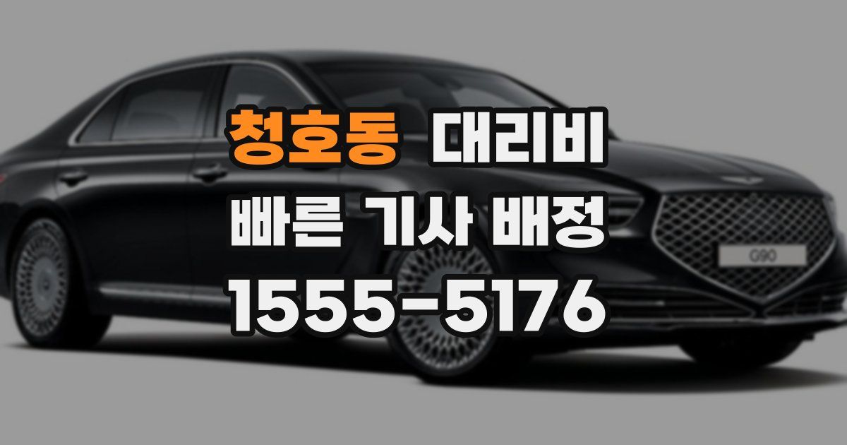 청호동 대리운전 가격