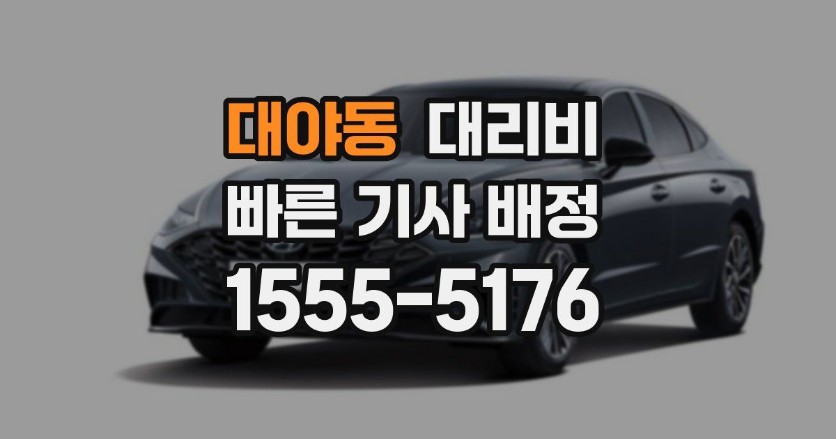 대야동 대리운전 가격