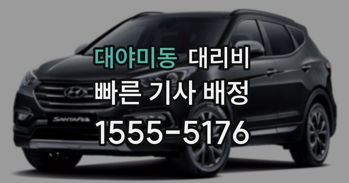 대야미동 대리운전 가격