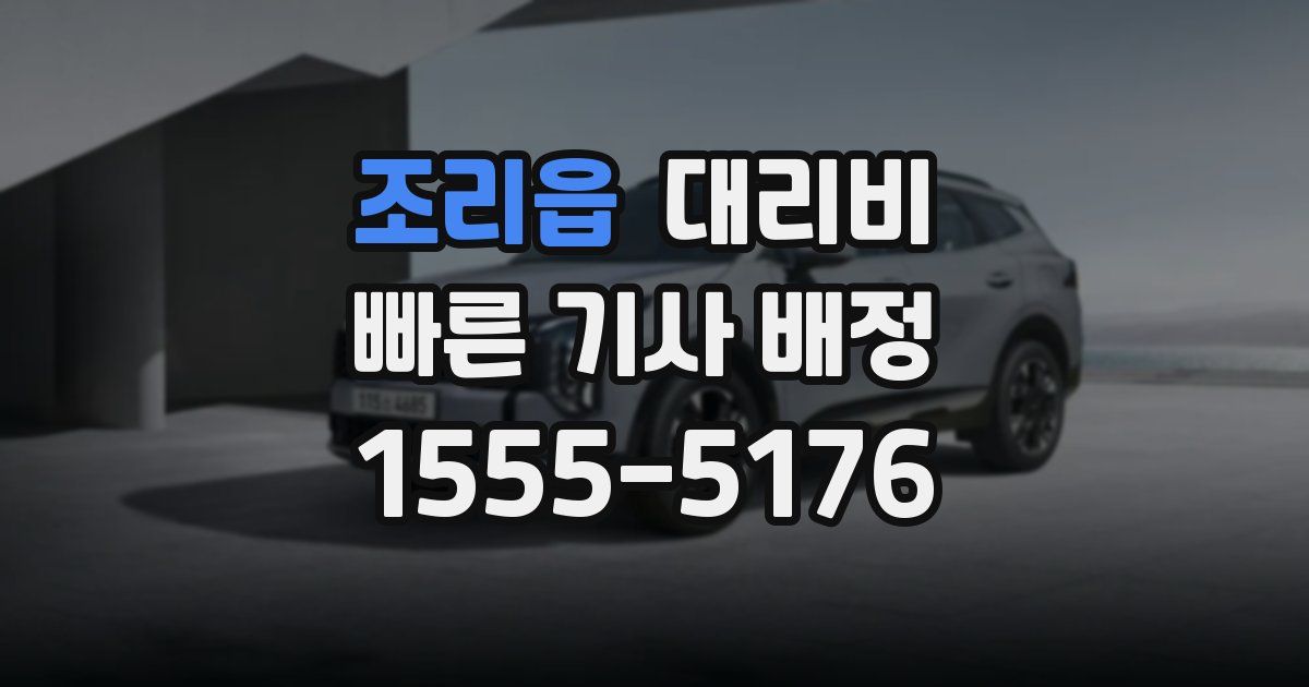 조리읍 대리운전 가격