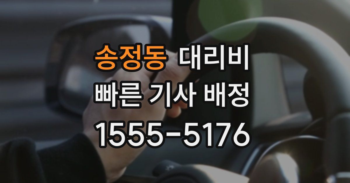 송정동 대리운전 가격