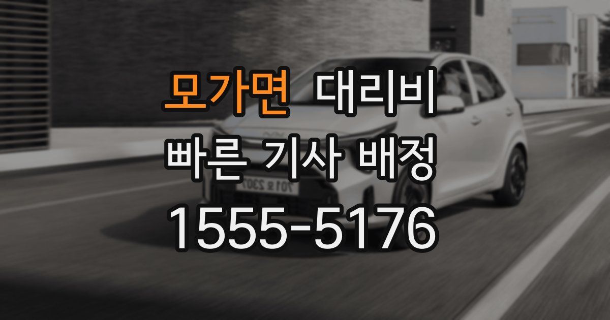 모가면 대리운전 가격