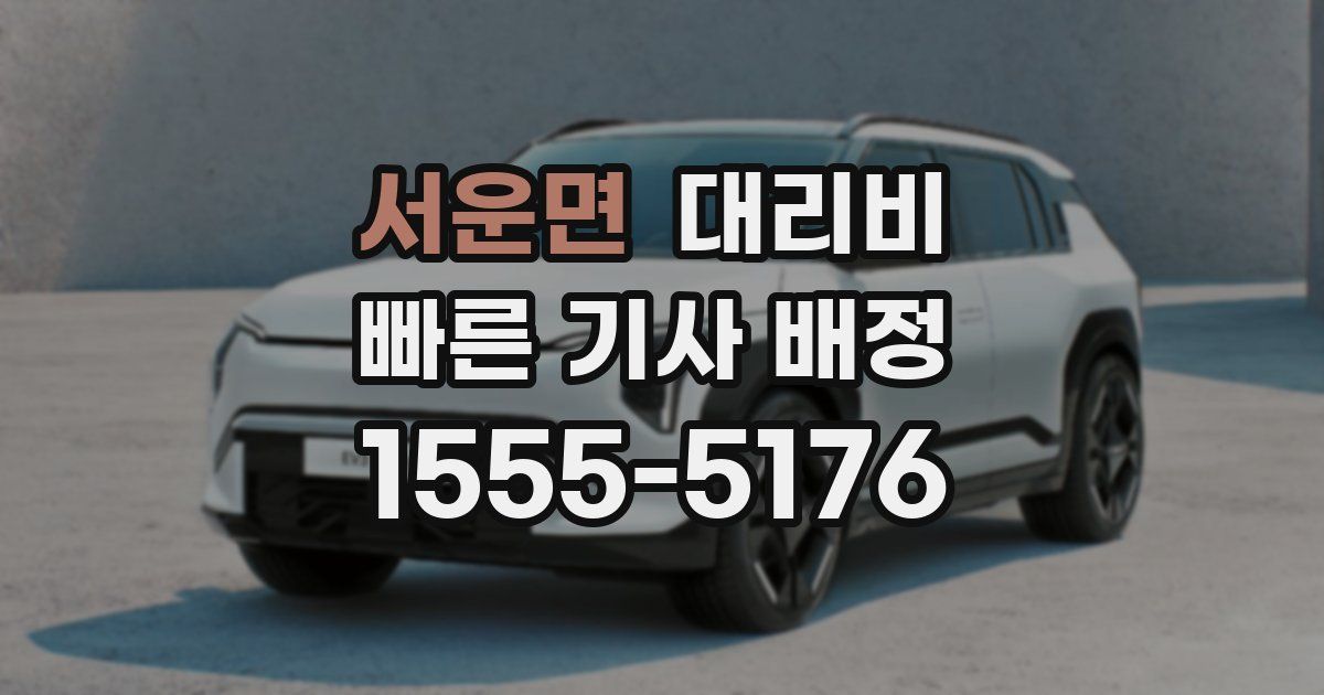 서운면 대리운전 가격