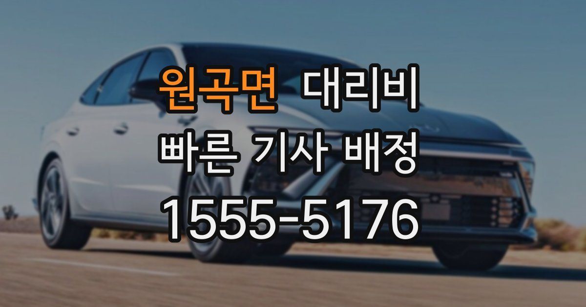 원곡면 대리운전 가격