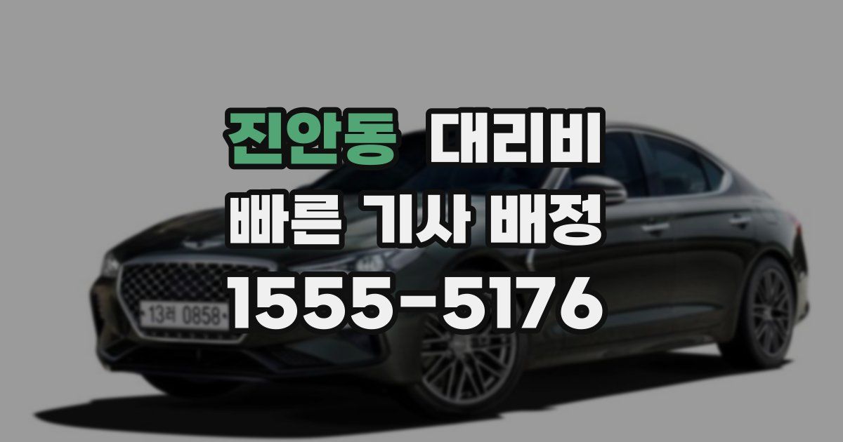 진안동 대리운전 가격