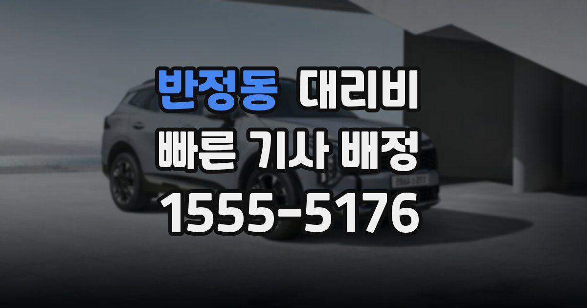 반정동 대리운전 가격